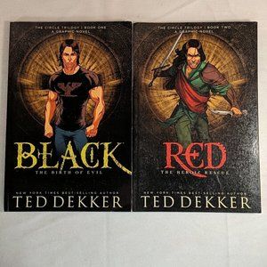 Ted Dekker Circle Trilogy Series Red Black 2 Book Set Graphic Novel Paperback
